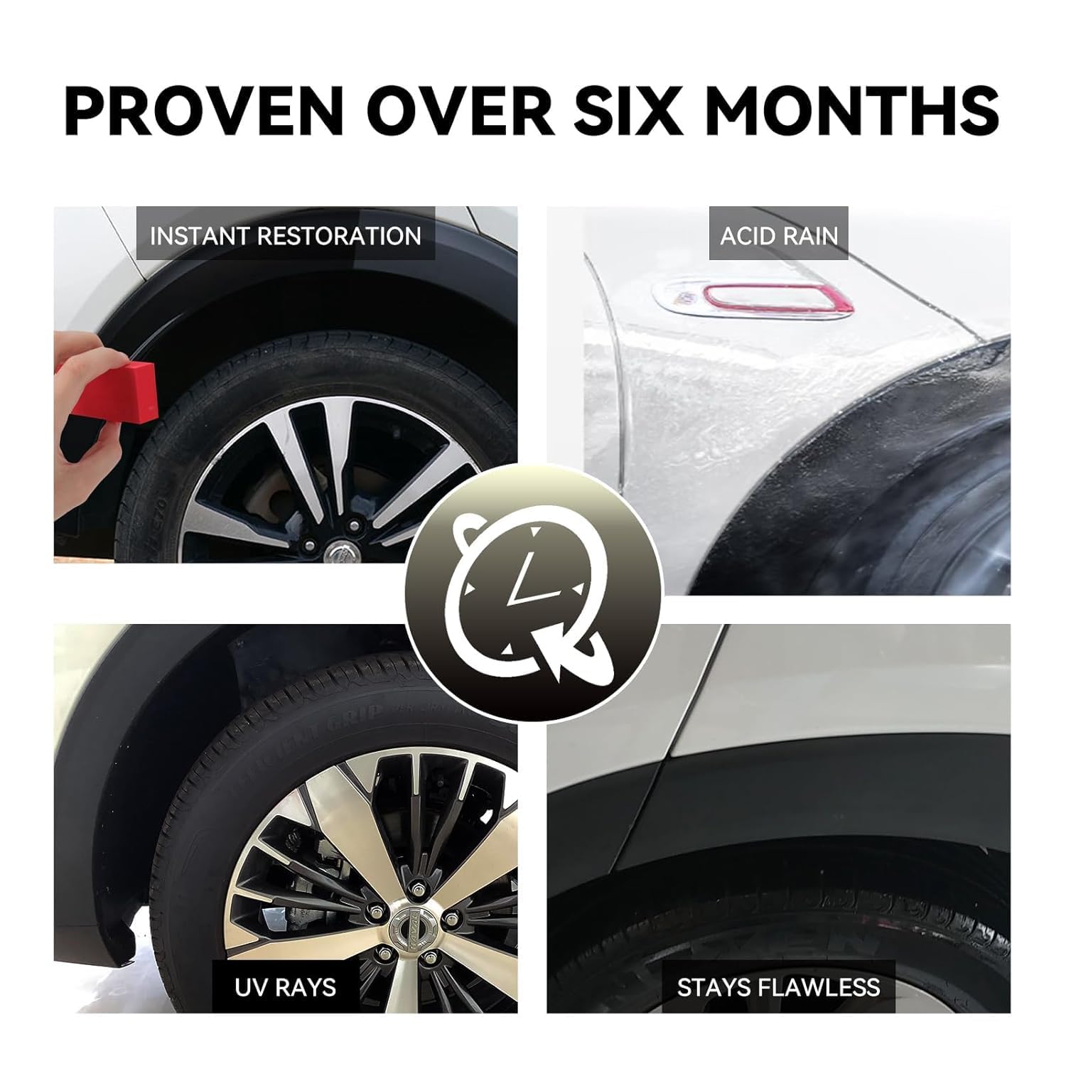 UCRAVO 6-Piece Car Detailing Kit | High Pressure Metal Water Gun | 3-in-1 Ceramic Coating Spray | Scratch Removal Wax | Crystal Plastic Coating | Glass Anti-Fog Spray | Full Restoration Combo