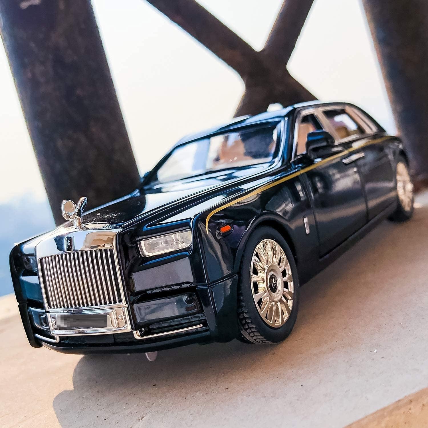 UCRAVO Luxury Die Cast Car Model 1:24 Scale | Premium Metal Toy Car with Openable Doors, Bonnet & Trunk | Pull Back Car with Realistic Interior | Collectible Showpiece Car Model for Kids Adults