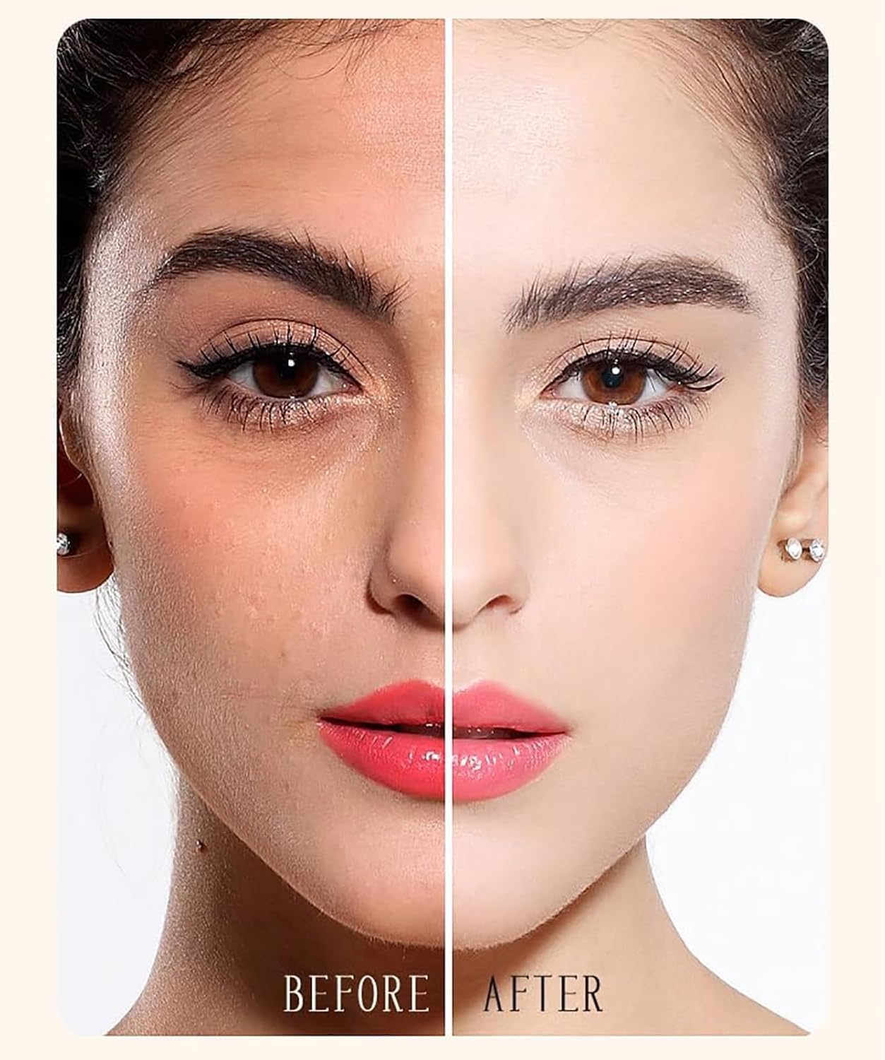 UCRAVO 2 in 1 Korean Anti-Aging Foundation Stick with Brush Instant Wrinkle Eraser & Concealer Makeup Stick Flawless Skin Coverage, Smooth, Long-Lasting, Waterproof & Sweat-Proof for Daily Use