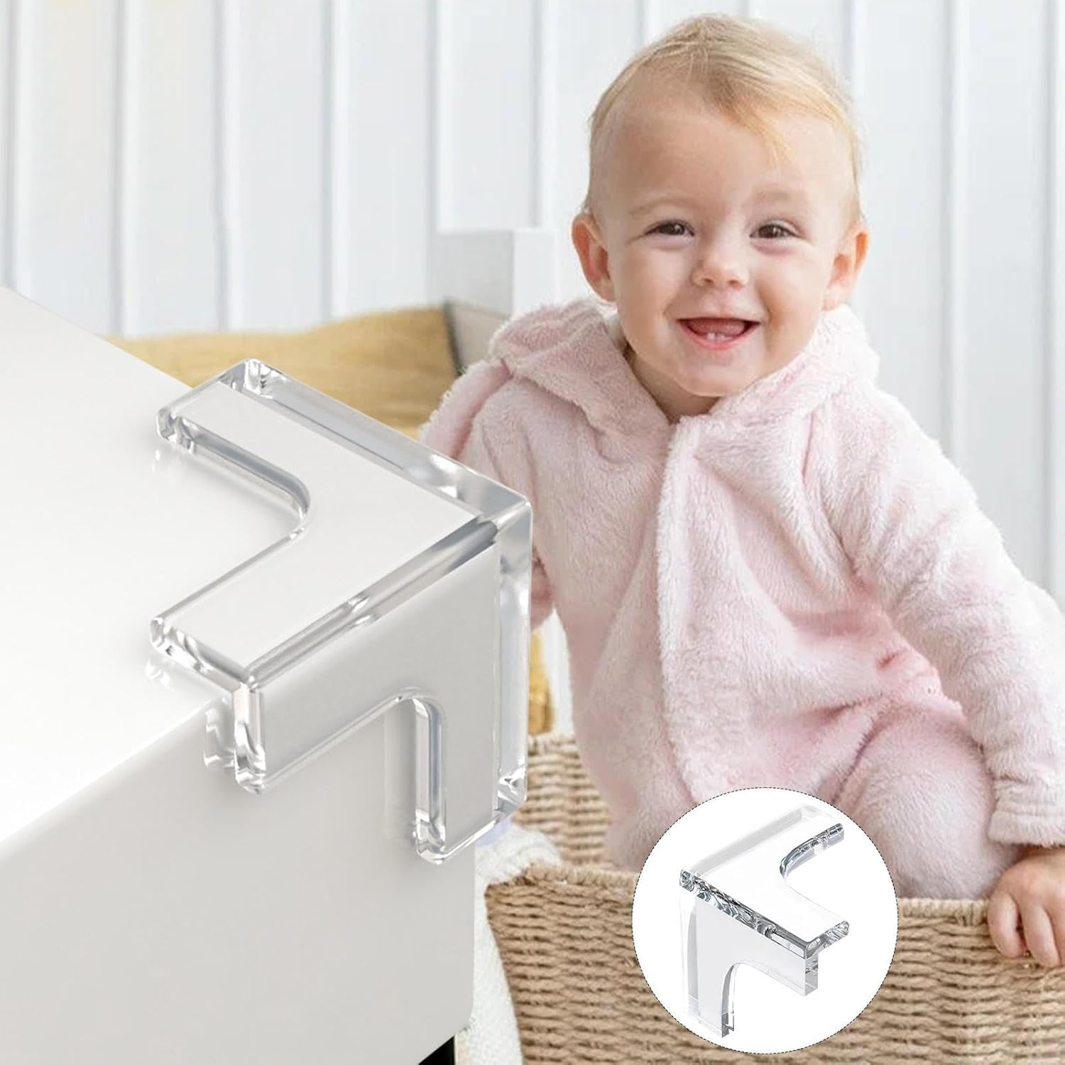 UCRAVO 8 pcs Brown Baby Safety Table Corner Protectors, Furniture Corner and Edge Safety Bumpers, Soft Rubber Foam Cushion Covers, 3M Taped Corner Guards, Baby Child Proofing Pads Rubber Corners