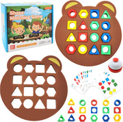 UCRAVO Toys for Children to Learn Shape, Shape Matching Game, Shape Adjustment Game, Colour Sensory Learning Toy, Shape Matching Puzzle Game, Puzzle Game, Montessori Toys Sensory Learning Toy