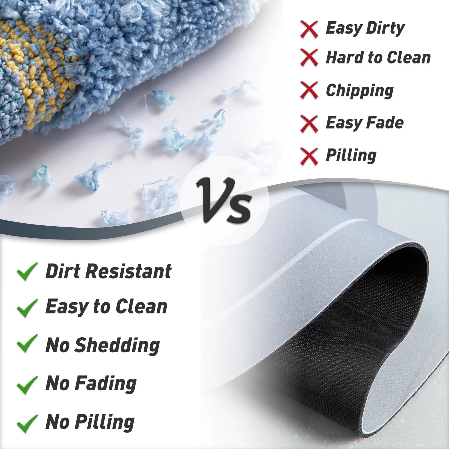 UCRAVO 1PCS Oval Bath Bathroom Rugs Mat Non Slip, Diatomaceous Earth Stone Farmhouse Water Absorbent Washable Thin Small Bathmat Set with Rubber Back Quick Dry Fit Under Door for Bathroom Floor Shower