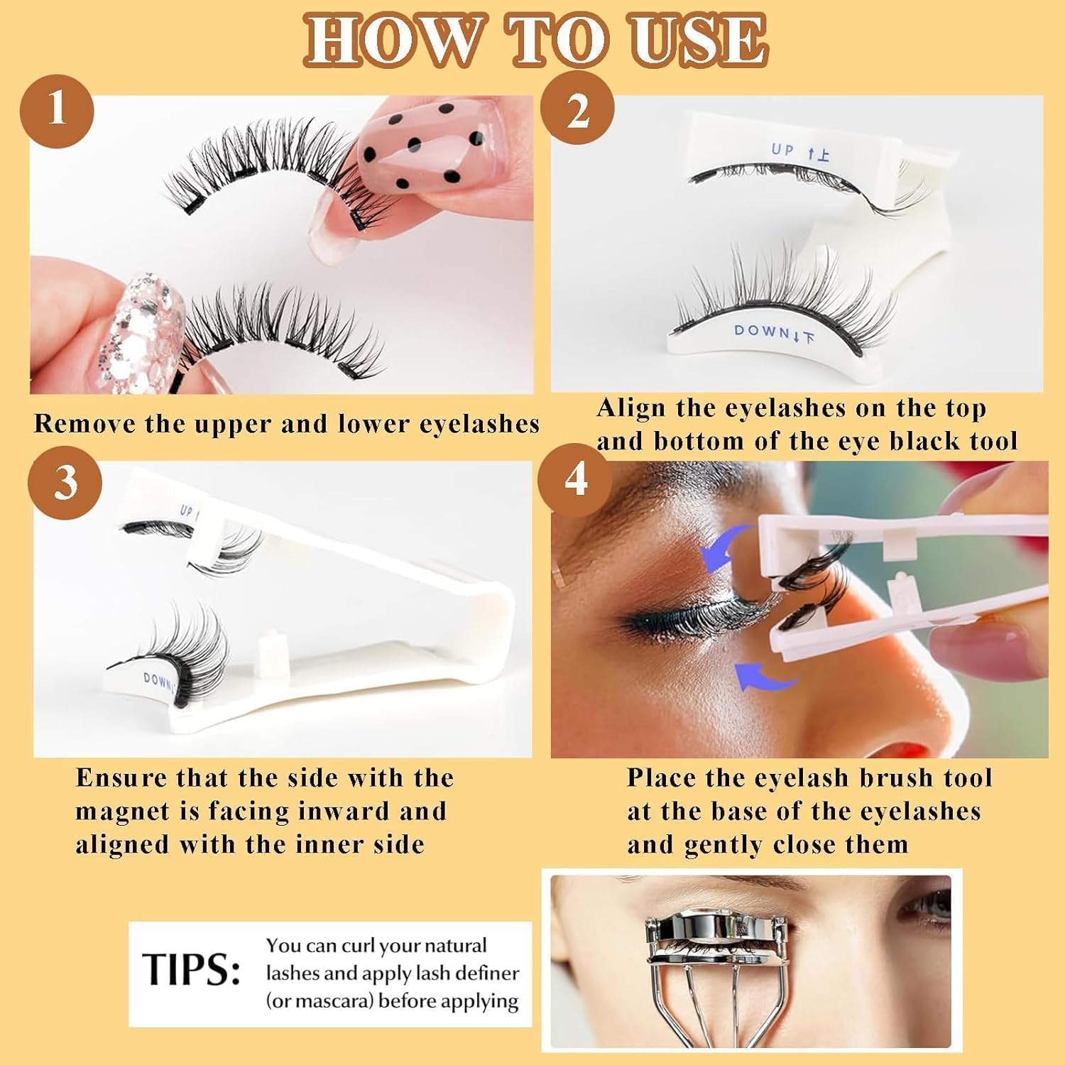 UCRAVO Magnetic Eyelashes for Women Natural Look Reusable Wispy Magnetic Lashes No Glue No Eyeliner Needed – Lightweight Invisible Band False Eyelash Extension Kit for Party Wedding Makeup