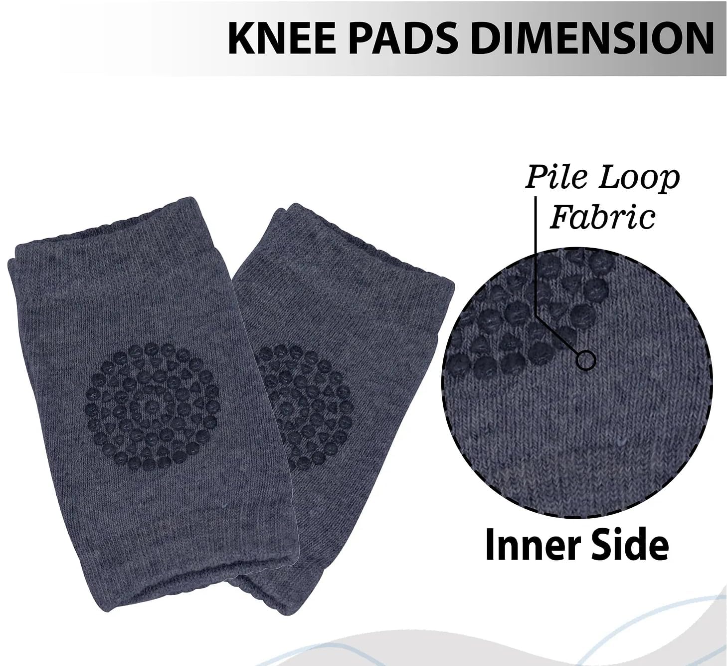 UCRAVO Set of 2 Pairs Baby Knee Pads for Crawling, Anti-Slip Padded Stretchable Elastic Cotton Soft Breathable Comfortable Knee Safety Protector Cushion Infant Toddlers Baby Crawling Pad - Multicolor