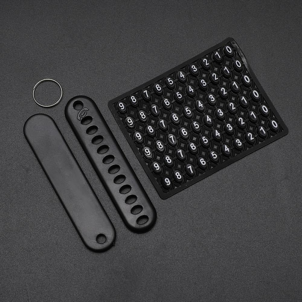 UCRAVO Car Keychain Pendant Number Plate Leather Rope Key Ring Keychain Accessories Fashion Car Accessories Suitable for Car Keychain Anti-Lost Phone Number Plate Braided Rope Pendant Men, Women