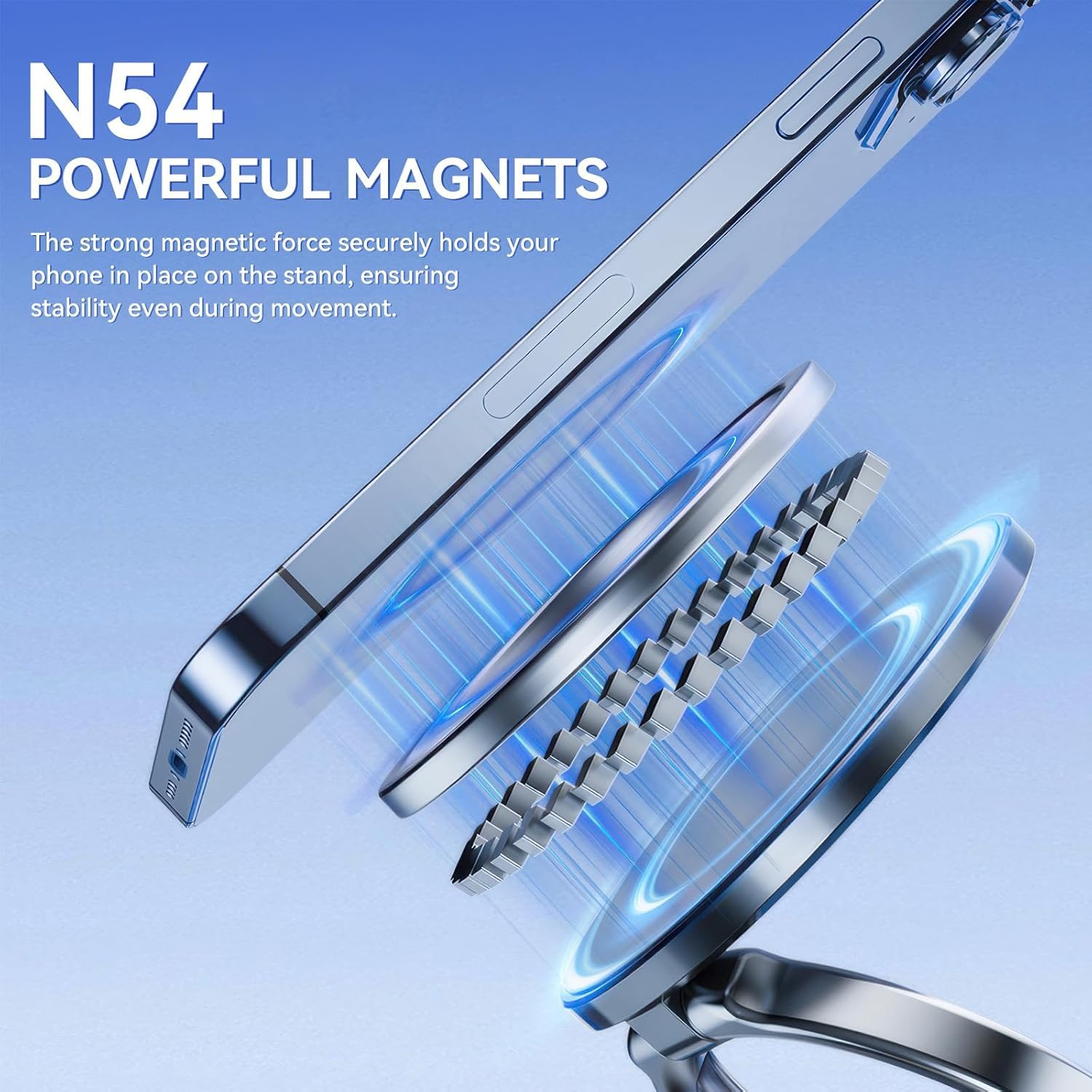 UCRAVO Magnetic Vacuum Mobile Holder with Strong Suction Cup | 360° Rotation Universal Phone Car Mount for Dashboard, Desk, Wall | Hands-Free GPS Stand for Phone, Android & Tablets