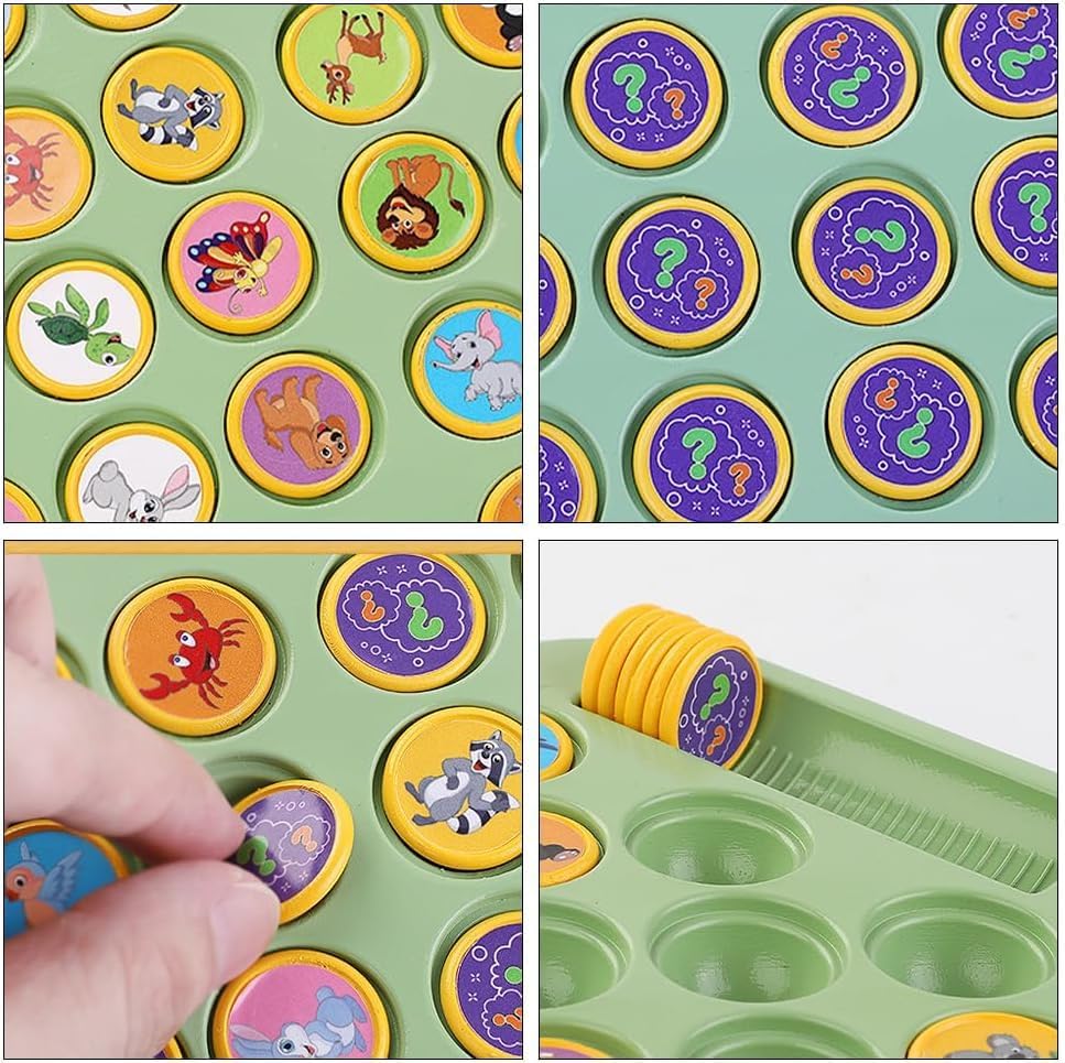 UCRAVO Memory Flip Chess Game for Toddlers, Montessori Matching Puzzle Board Game, Educational Learning Activity & Travel Toy for Kids & Preschoolers