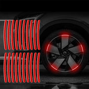 UCRAVO 20 PCS Car Reflective Strip, Wheel Rim Stickers, Decorative Rim Strip, Wheel Adhesive Strips Stickers, Night Safety Warning Car Sticker, Auto Exterior Decor Accessories for Vehicles  (multi car sticker)