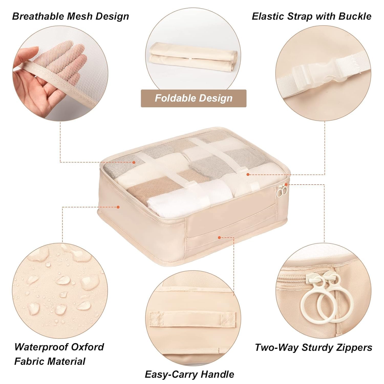 Ucravo Packing Cubes for Suitcases,7 Pcs Travel Luggage Organiser Bags,waterproof Packing Cubes for Backpack Suitcase,travel Essentials Bag Compression Storage Bags,travelling Accessories(grey)