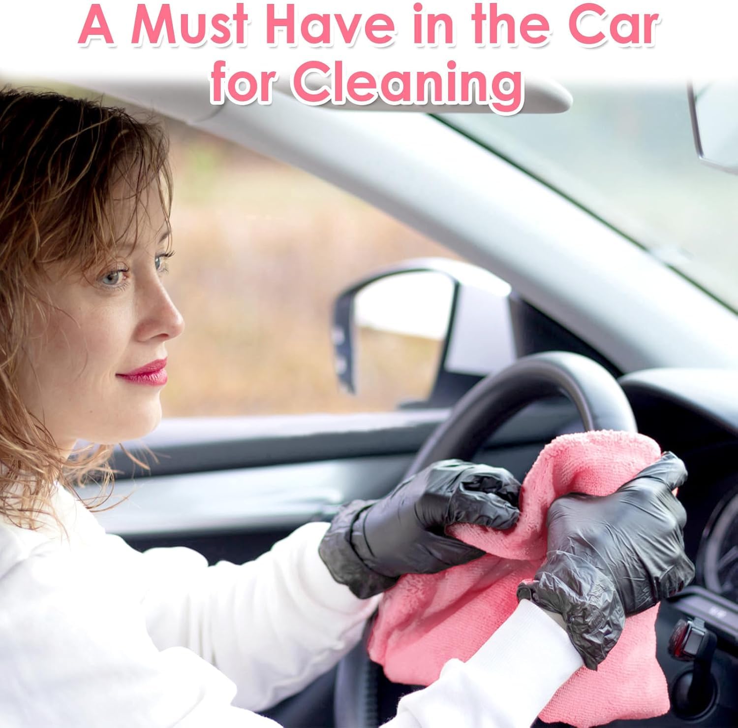 UCRAVO 1 Roll 20Pcs Pink Microfiber Cleaning Cloth - Pre-Cut Tear Away Microfiber Cleaning Cloth Roll | Highly Absorbent Reusable Multipurpose Cleaning Wipes | Dusting Cloth for Home Kitchen Furniture