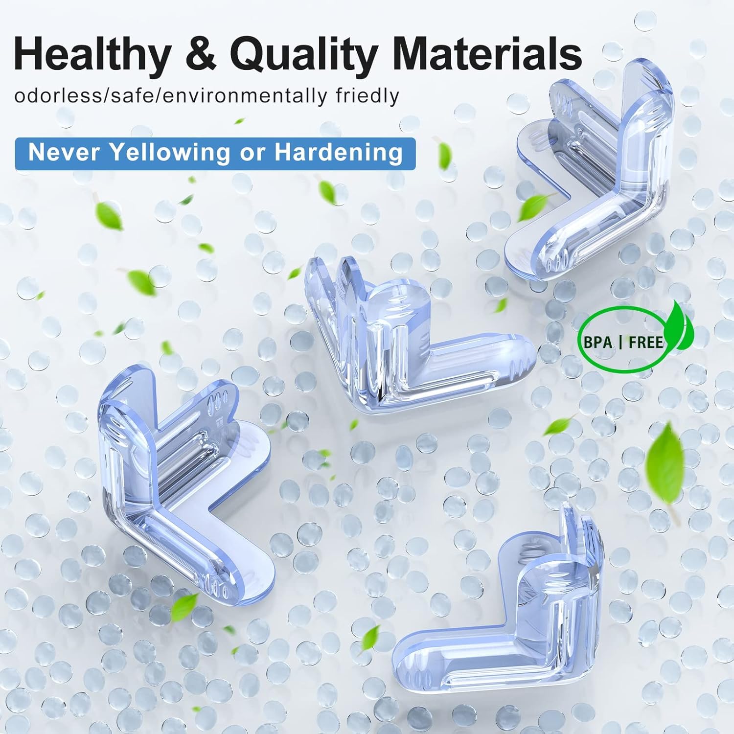 UCRAVO 8 pcs Brown Baby Safety Table Corner Protectors, Furniture Corner and Edge Safety Bumpers, Soft Rubber Foam Cushion Covers, 3M Taped Corner Guards, Baby Child Proofing Pads Rubber Corners