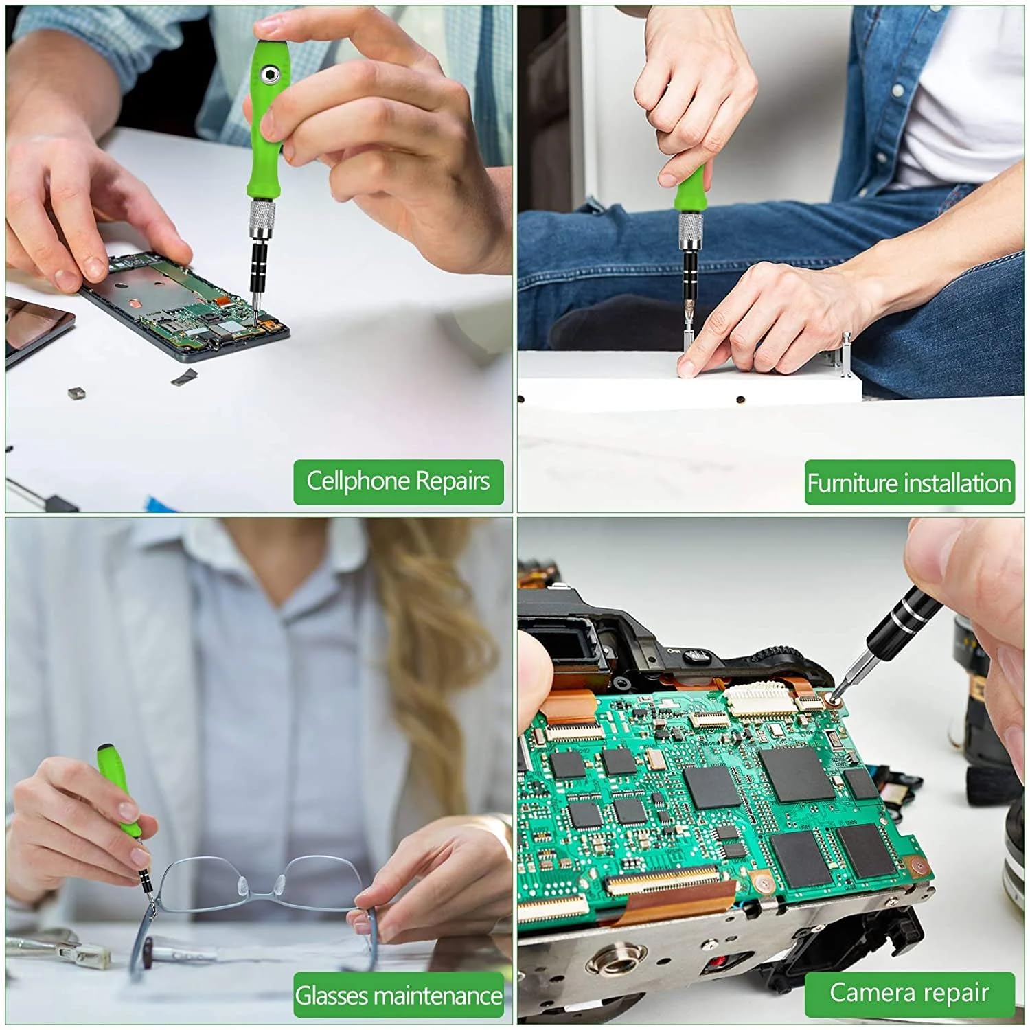 UCRAVO 32-in-1 Small Screwdriver Set, Mini Precision Professional Electronics Repair Tool Kit with 30 Bits Magnetic Driver Kit for Phone, Watch, DIY, Game, Console, Tablet, Computer Maintenance Tool