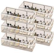 UCRAVO 27 L Shoe Organizer Box Set, 6PCS Foldable & Stackable Shoe Storage Bins with Clear Window & Lid, and Front Window Closet Shoe Box for Entryway, Underbed, Bedroom