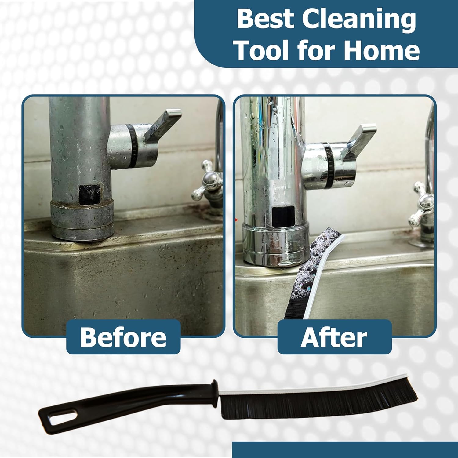 UCRAVO 6Pcs Multifunctional Gap Cleaning Brush, Brush The Gaps, Clean The Dead Corners of Bathroom Kitchen Tiles, Window Slots, and Brushes, Hard Bristle Crevice Cleaning Tools for Household