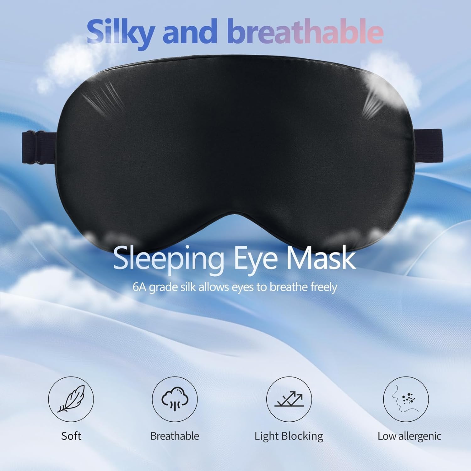 UCRAVO Cooling Eye Mask Gel, Reusable Cold Eye Mask for Puffy Eyes, Dark Circles & Headache Relief, Hot & Cold Therapy Gel Eye Mask for Sleeping, Migraine, Sinus Pain, Eye Strain, Stress & Relaxation