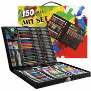 UCRAVO 150 Pieces Art Set for Kids & Adults Complete Drawing & Painting Kit with Colour Pencils,Oil Pastels, Crayons, Sketch Pens, Water Colours & Accessories Portable Art Box for Beginners, Artists