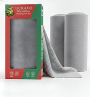 UCRAVO Reusable Kitchen Towel Roll - 4000 Times Washable | Soft & Highly Absorbent Eco Bamboo Wipes | Better Alternative to Dishcloth & Kitchen Tissue Paper Roll | 40 Sheets for Home & Glass Cleaning