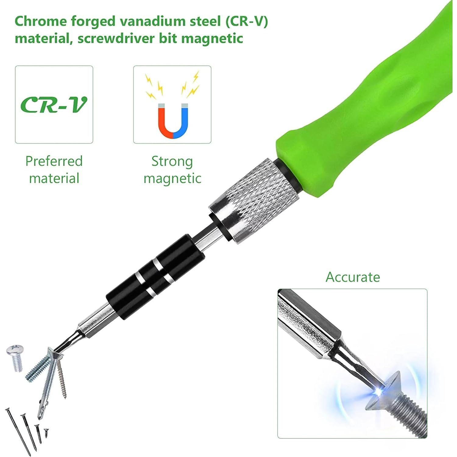 UCRAVO 32-in-1 Small Screwdriver Set, Mini Precision Professional Electronics Repair Tool Kit with 30 Bits Magnetic Driver Kit for Phone, Watch, DIY, Game, Console, Tablet, Computer Maintenance Tool