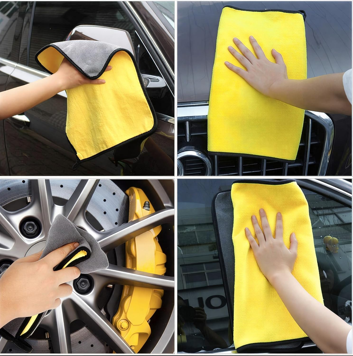 UCRAVO 15-Piece Car Cleaning Kit with Extendable Microfiber Duster | Plastic Parts Crystal Coating Restorer & Glass Oil Film Remover | Multi-Purpose Detailing Set for Interior, Exterior, Car & Home