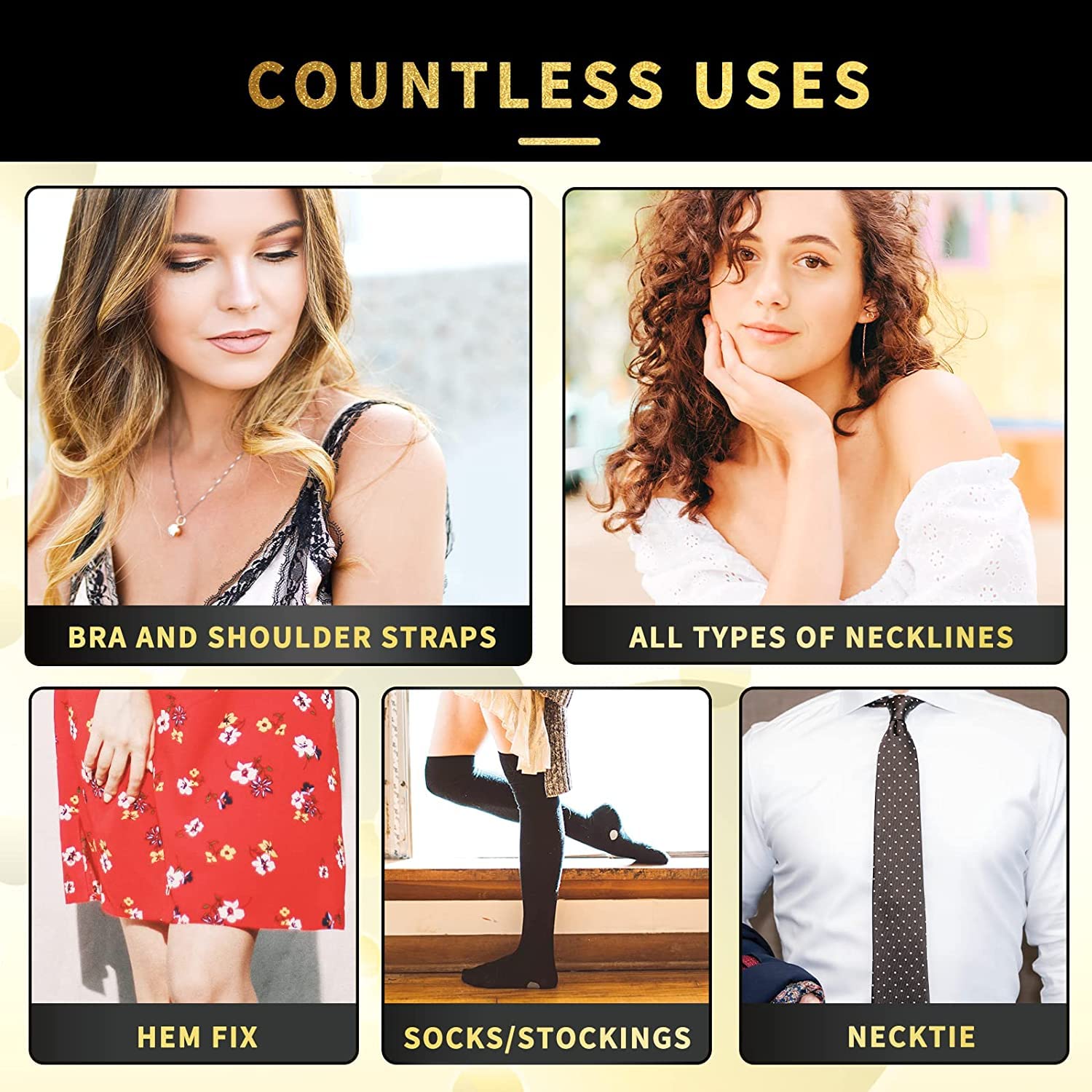 UCRAVO Boob Tape, Body Tape for Women Boobytape for Breast Lift | Brace Lift & Contour of Breasts Sticky Body Tape (36 Febric Tape)