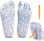 UCRAVO Reflexology Socks for Women with Trigger Point Massage Tool – Acupressure Foot Chart for Sole & Instep – Foot Pain Relief, Plantar Fasciitis, Stress & Circulation Aid – 1 Pair-Multicolor