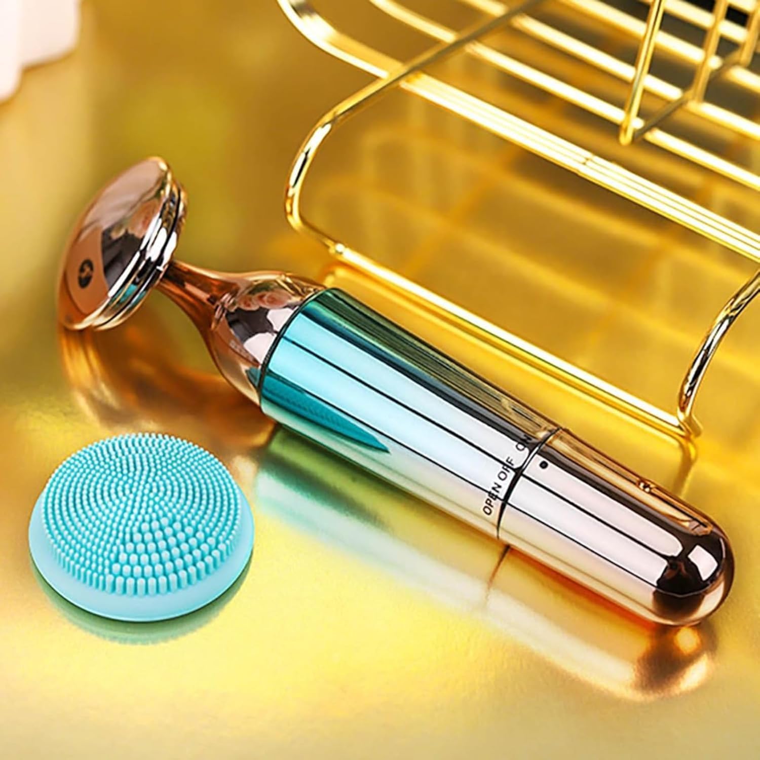 UCRAVO 3 in 1 Electric Face Massager for Glowing Skin, Vibration Skin Care Tool for Glowing, Firm & Youthful Facial Cleansing Brush, Anti-Ageing Device, Lifting Skin Tightening Tool for Women & Men