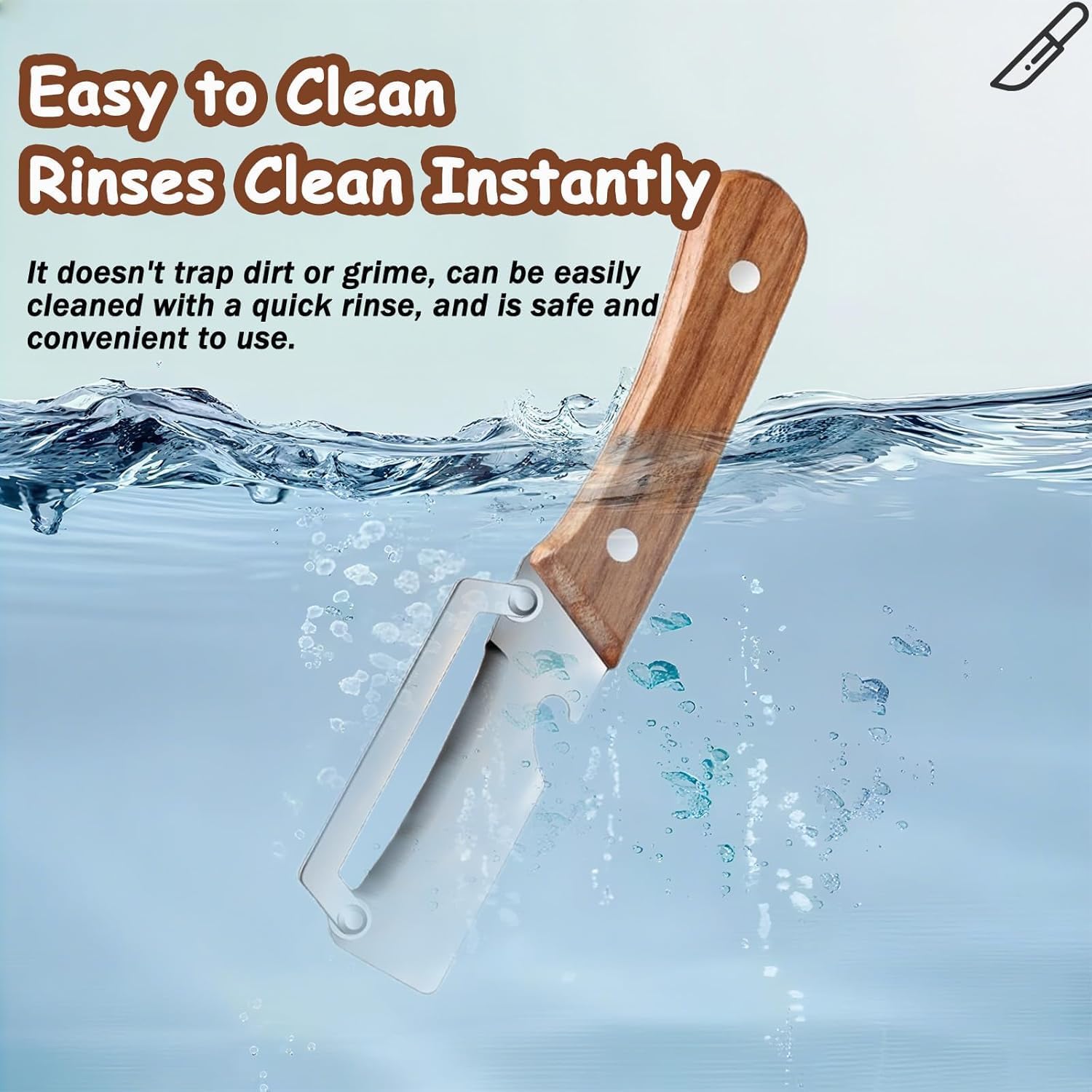 UCRAVO Stainless Steel Vegetable Peeler with Wooden Handle |2-in-1 Julienne & Slicer Tool for Kitchen Multi-Purpose Peeler for Carrot,Potato,Cucumber, Bottle Gourd, Radish & More Sharp Durable Blade