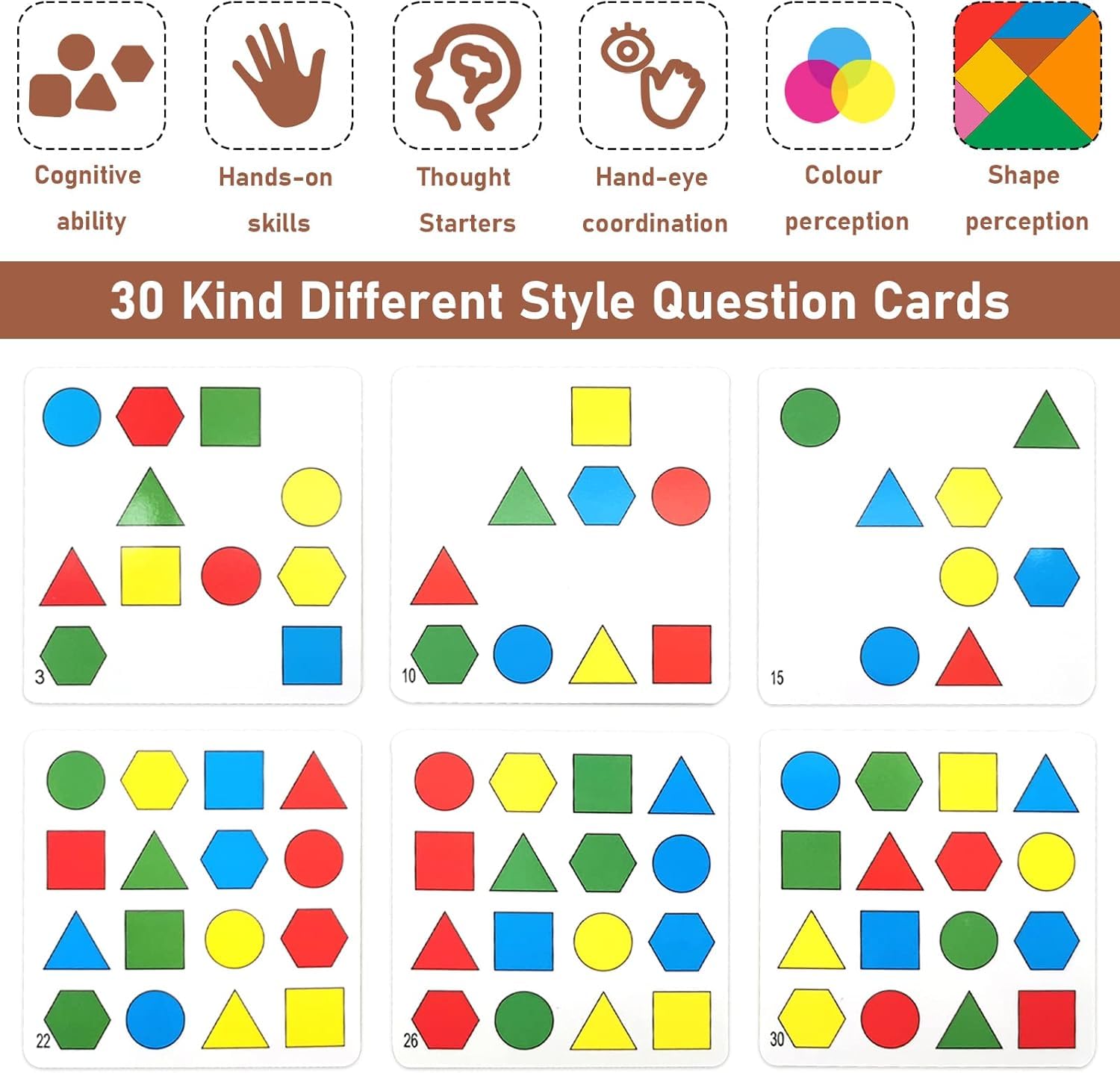 UCRAVO Toys for Children to Learn Shape, Shape Matching Game, Shape Adjustment Game, Colour Sensory Learning Toy, Shape Matching Puzzle Game, Puzzle Game, Montessori Toys Sensory Learning Toy