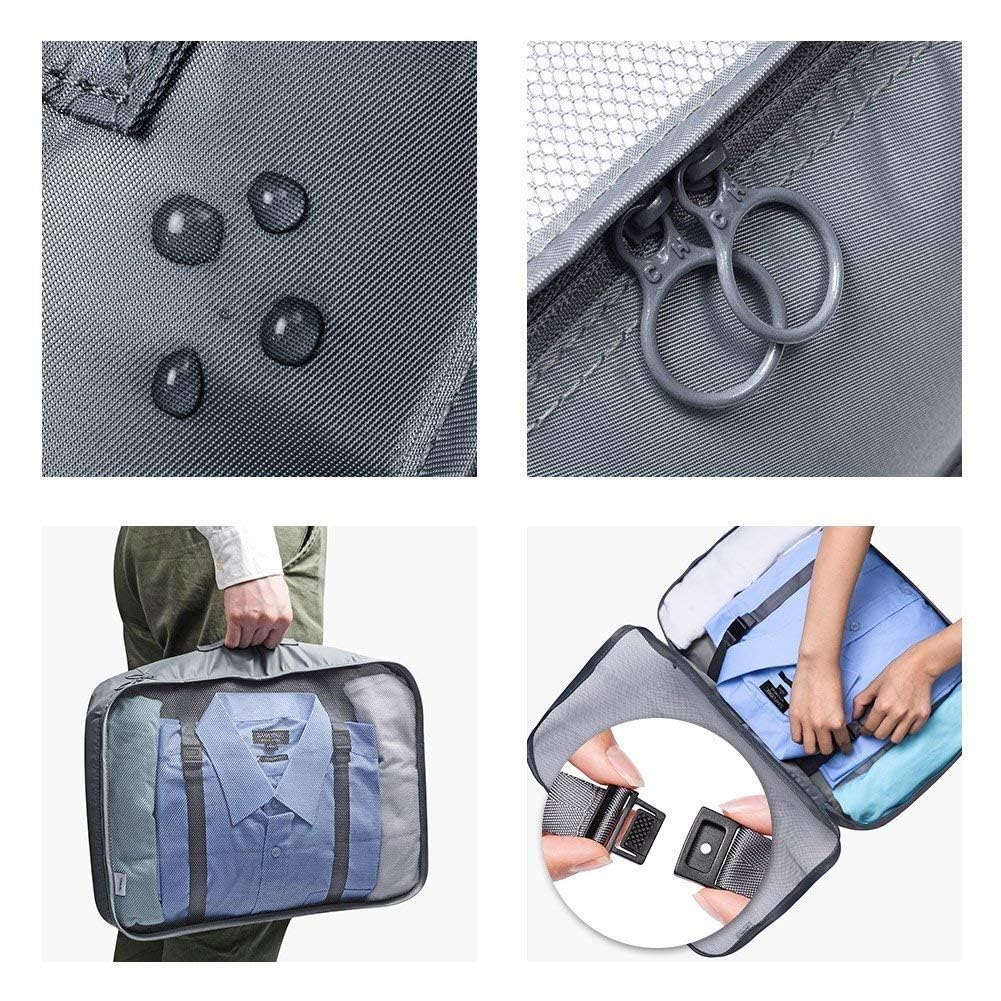 Ucravo Packing Cubes for Suitcases,7 Pcs Travel Luggage Organiser Bags,waterproof Packing Cubes for Backpack Suitcase,travel Essentials Bag Compression Storage Bags,travelling Accessories(grey)