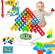 UCRAVO Tetra Tower Game, Tetris Balance Toy Tower, Creative Stacking Toy, Funny Stacking Blocks Balancing, Children's Building Blocks Balance Game for Boys and Girls from Years 3+