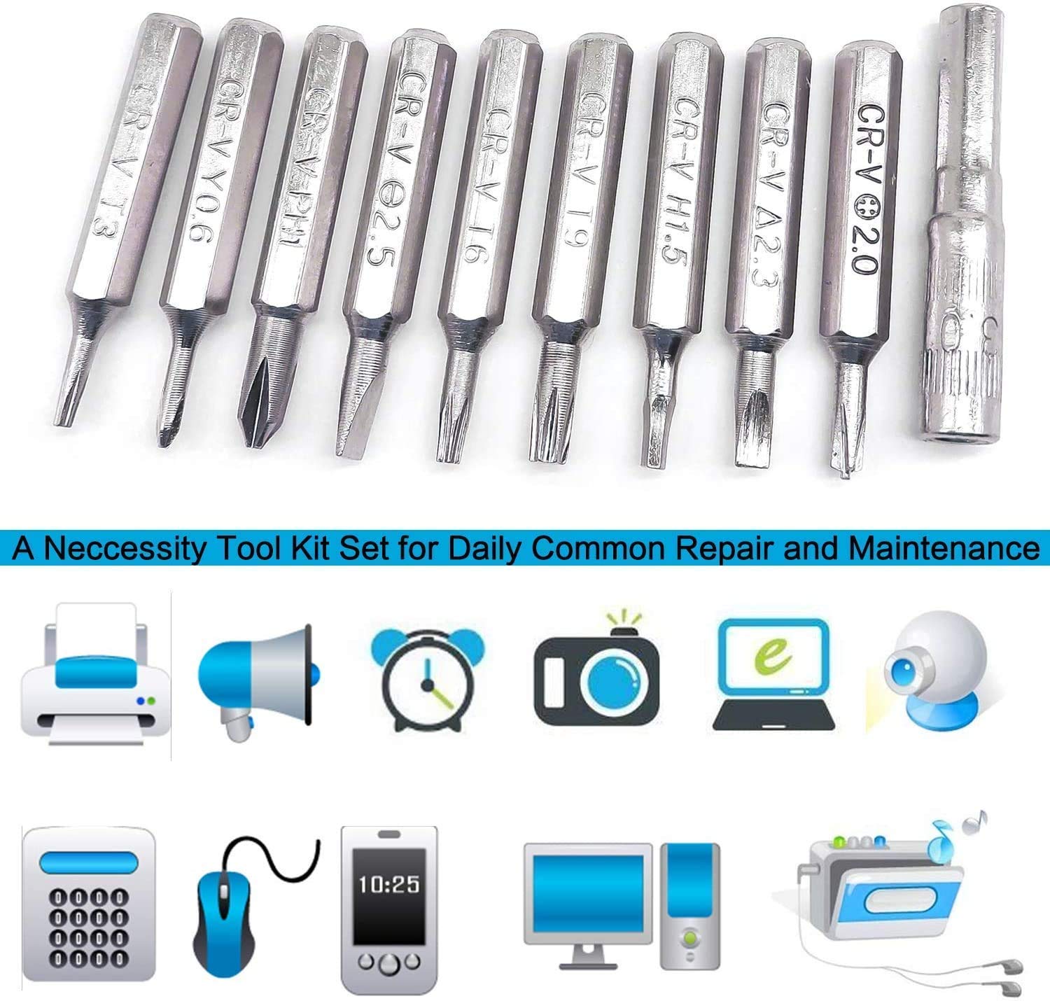UCRAVO 115 in 1 Precision Magnetic Screwdriver Set with Storage Case | Multi-Bit Repair Tool Kit for Laptop,Watch, Mobile, PC, Eyeglasses, Gaming Console & Electronics Durable Mini Tool Kit (Black)