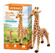 UCRAVO Giraffe Soft Stuffed Plush Animal Toy for Kids Boys & Girls | Super Soft Plush Toy | Cute Jungle Animal Teddy | Safe, Washable, Birthday Gift Toy for Unisex Babies, Toddlers & Children