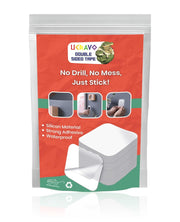 UCRAVO Double Sided Tape, Sided Adhesive No Trace Sticker Pads Mounting Tape Super Strong Heavy Duty Washable Sticky Patch Clear Removable Multipurpose Adhesive (Pack Of 20)