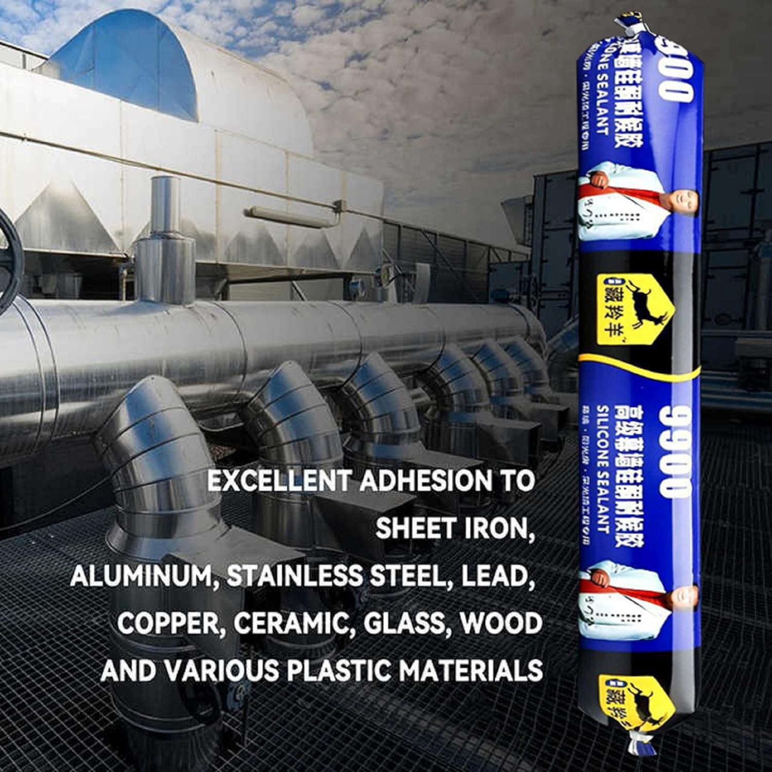 UCRAVO Heavy Duty Waterproof Silicone Sealant for Roof Leakage (750g) - Fast Drying Clear Adhesive for Wall Cracks, Water Tank, Pipe Joint & Bathroom Sealing - Instant Leak Repair Solution