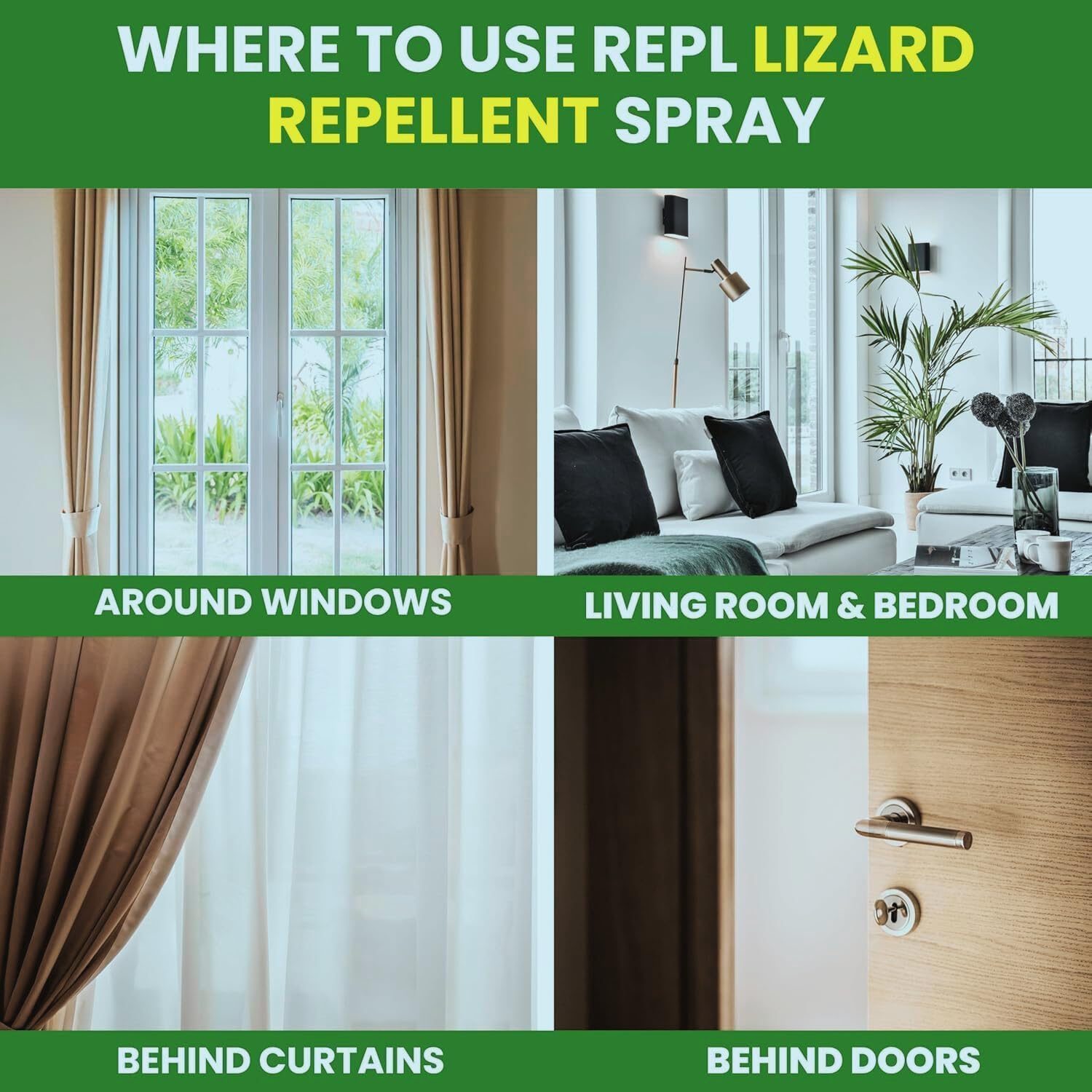 UCRAVO Anti-Lizard Repellent Spray 200ml Lizard Go Spray for Home Natural,Chemical-Free & Safe Indoor Lizard Killer & Repellent for Kitchen,Bedroom,Living Room,Bathroom & Balcony Pest Control Spray