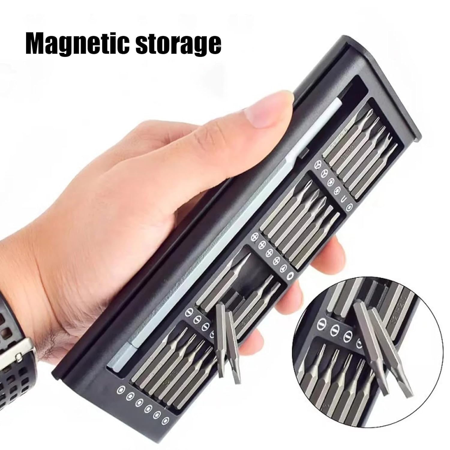 UCRAVO 32-in-1 Small Screwdriver Set, Mini Precision Professional Electronics Repair Tool Kit with 30 Bits Magnetic Driver Kit for Phone, Watch, DIY, Game, Console, Tablet, Computer Maintenance Tool