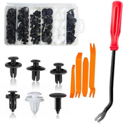UCRAVO Car Bumper Repair Tool Kit 100 PCS Universal Car Bumper Clips,Door Trim Panel Retainer Clip,Plastic Rivets Push Fasteners with Fastener Remover Tools Interior Exterior Panel Fixing Repair Kits