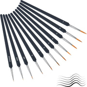 UCRAVO Artist Paint Brushes Set 10 Pcs Miniature Paint Brushes for Acrylic,Watercolor,Oil Painting Fine Detail Tools for Artists,Kids,Beginners Professional Art Brushes for Canvas,Wood,Model Painting