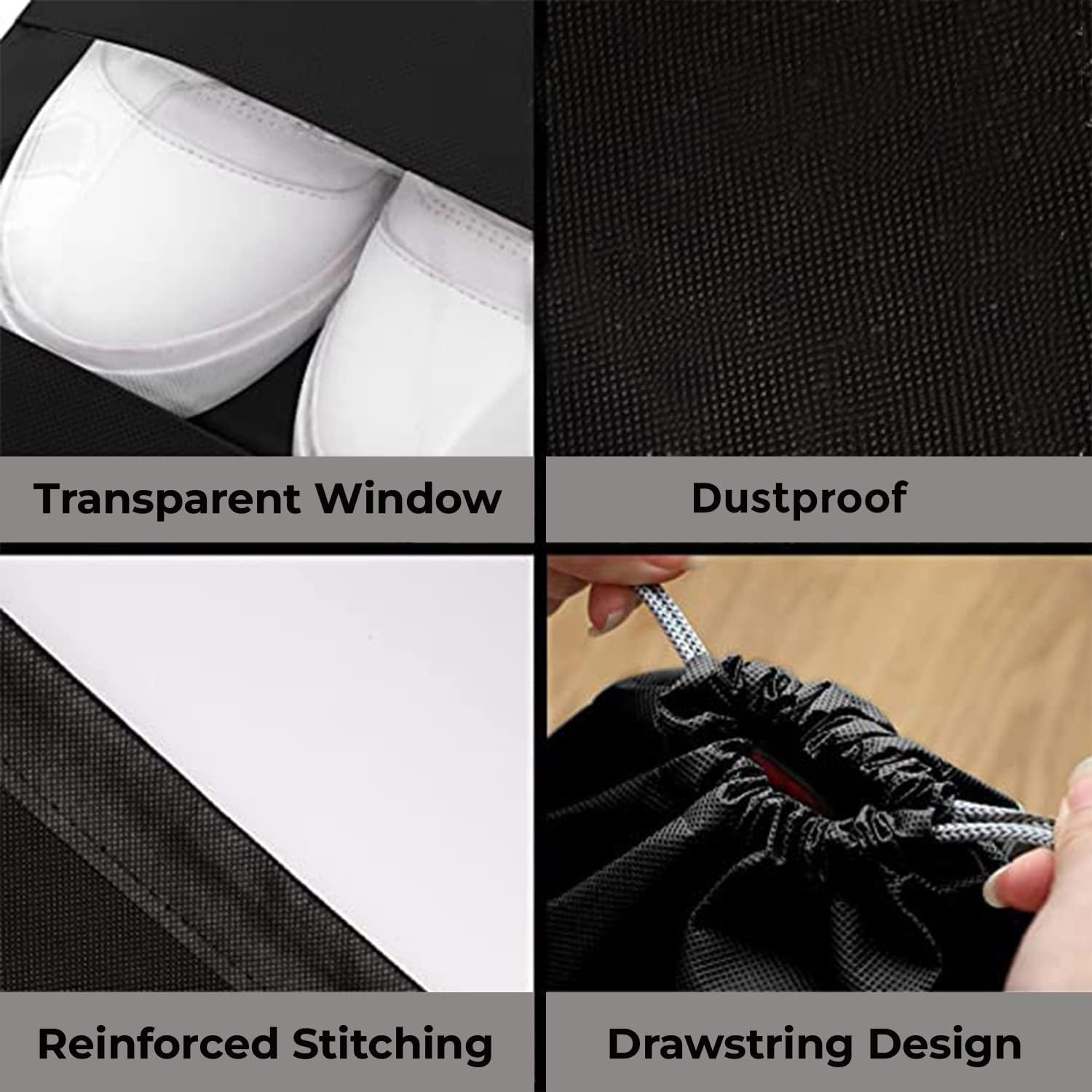 UCRAVO Shoe Bag for Travel & Storage Travel Organizer for Women & Men Travel Accessories Shoe Organizer Shoe Bags Pouches Travel Shoe Cover for Travelling Travel Essentials (Pack of 6)