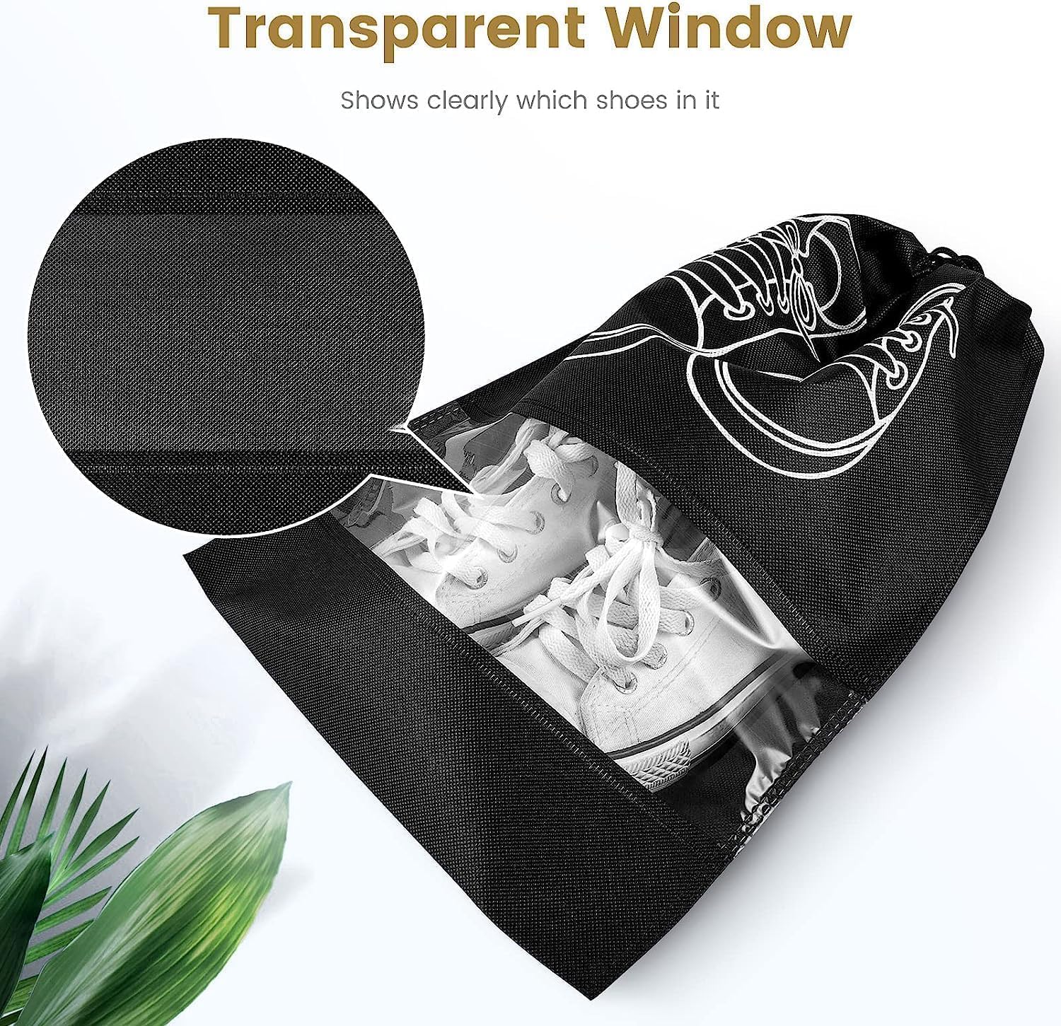 UCRAVO Shoe Bag for Travel & Storage Travel Organizer for Women & Men Travel Accessories Shoe Organizer Shoe Bags Pouches Travel Shoe Cover for Travelling Travel Essentials (Pack of 6)