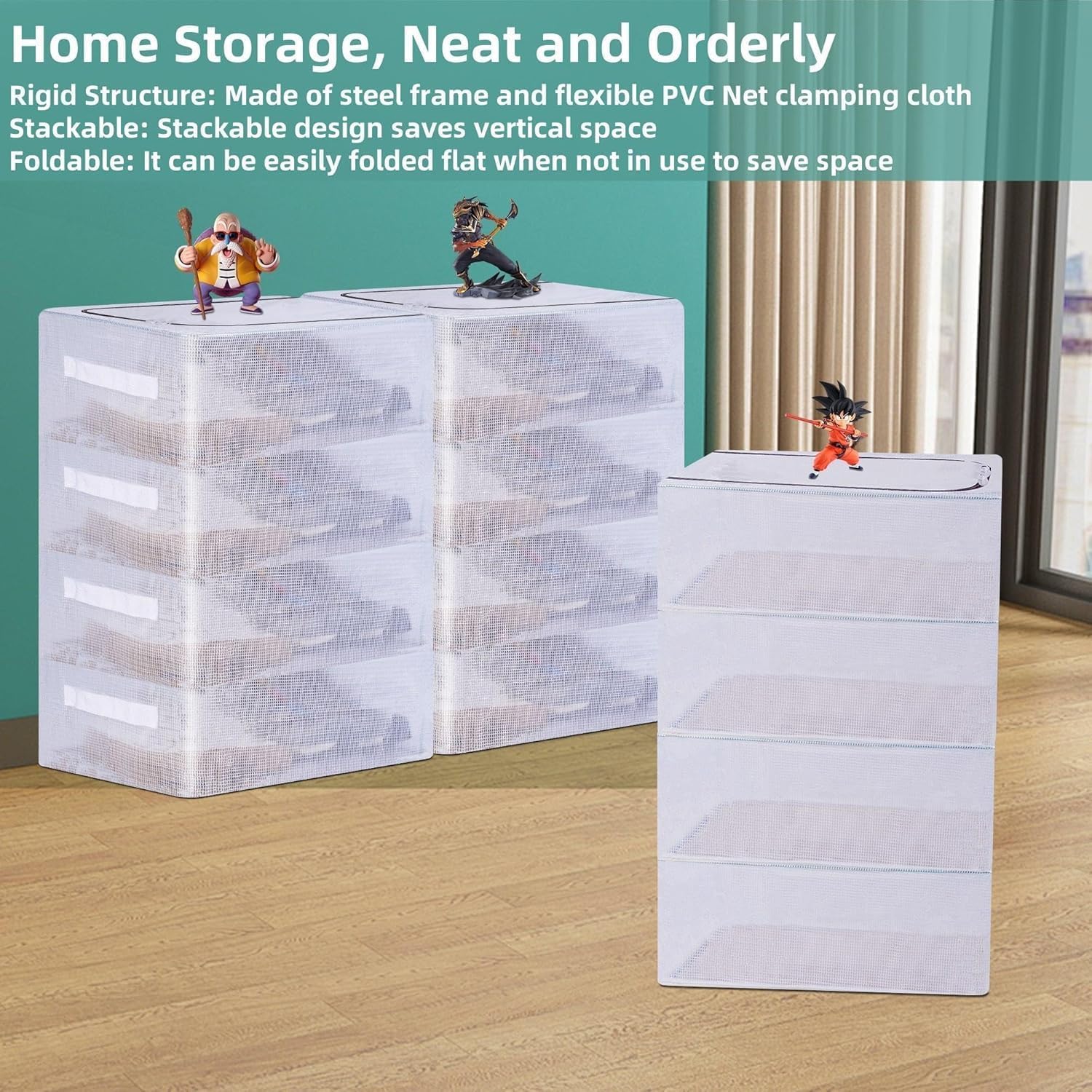 UCRAVO 1-Piece Shoe Rack Box – Dustproof Foldable Shoe Organizer for Closet, Stackable & Easy to Clean Space-Saving Shoe Storage Cabinet for Home, Wardrobe, Bedroom & Entryway 24 Litter