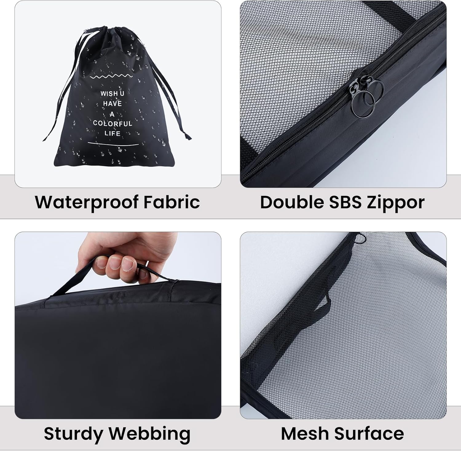 Ucravo Packing Cubes for Suitcases,7 Pcs Travel Luggage Organiser Bags,waterproof Packing Cubes for Backpack Suitcase,travel Essentials Bag Compression Storage Bags,travelling Accessories(grey)