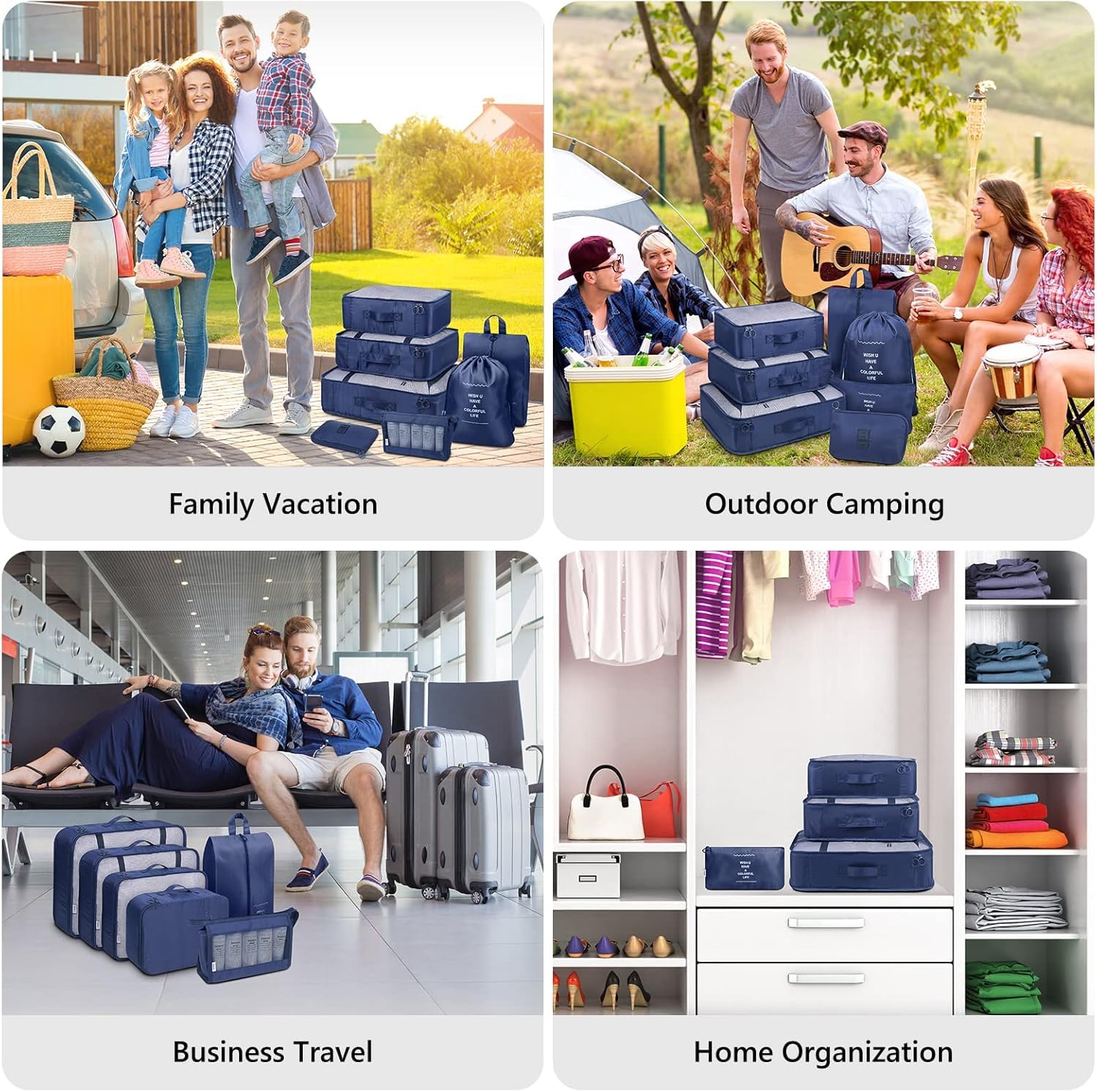 Ucravo Packing Cubes for Suitcases,7 Pcs Travel Luggage Organiser Bags,waterproof Packing Cubes for Backpack Suitcase,travel Essentials Bag Compression Storage Bags,travelling Accessories(grey)