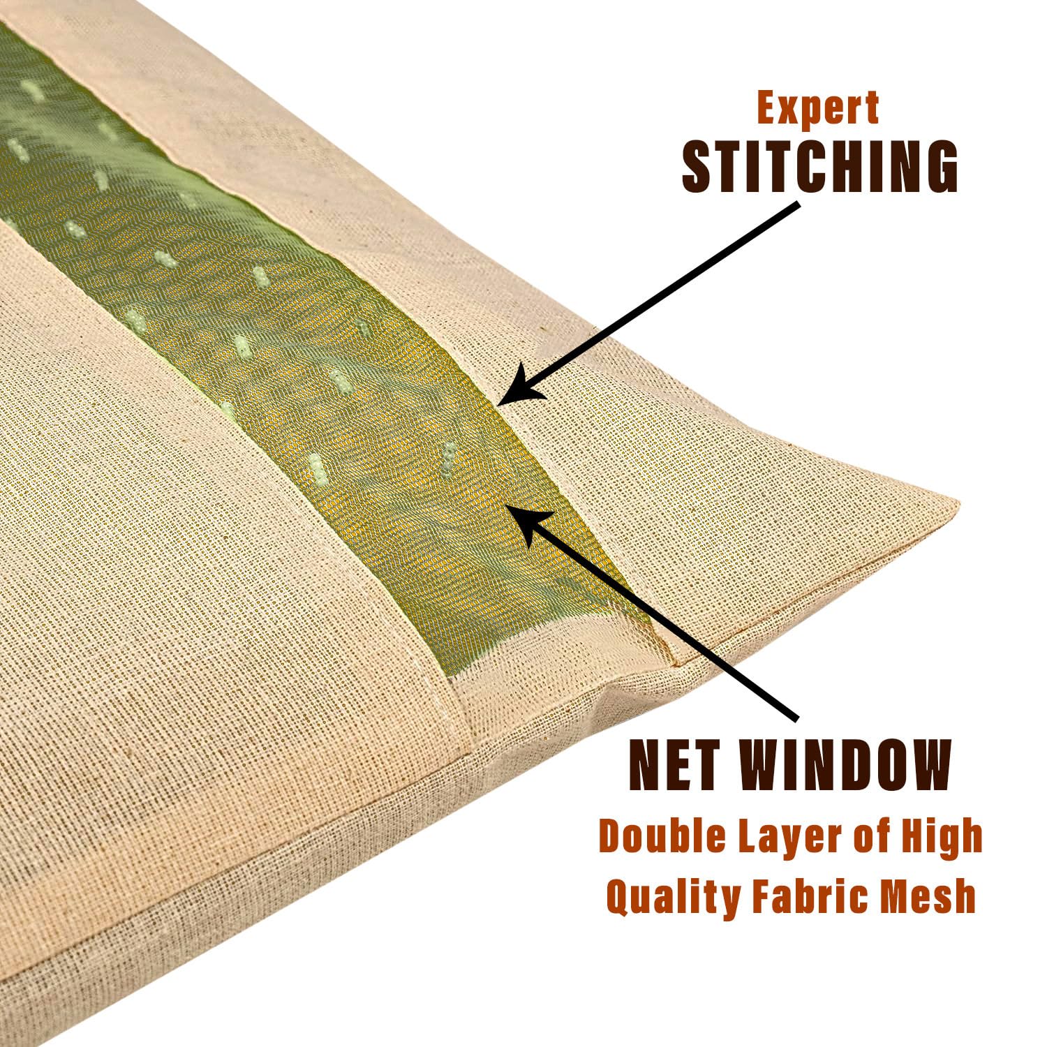 UCRAVO Pack of 6 Saree Bags Single Packing Saree Cover with Zipper Clothes Bags for Storage Mesh Window Cloth Storage Bags Set | Clothes Bags and Wardrobe Organizer with Transparent mesh window Set