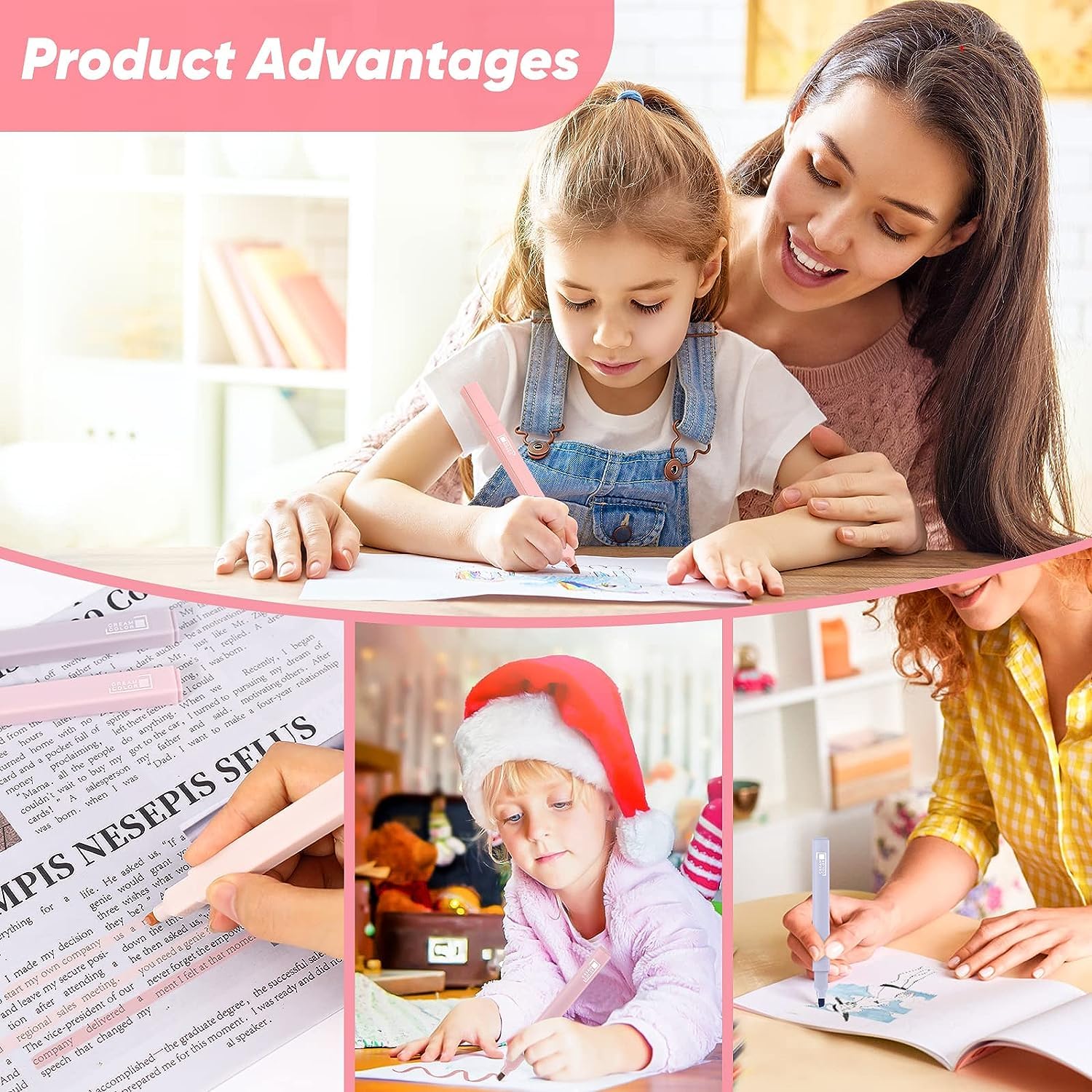 UCRAVO Aesthetic Cute Highlighters Bible Highlighters and Pens No Bleed, highlighter pen, Mild Soft Chisel Tip Pastel Highlighter Marker Pens for Journaling Note Taking School Stationary Supplies…