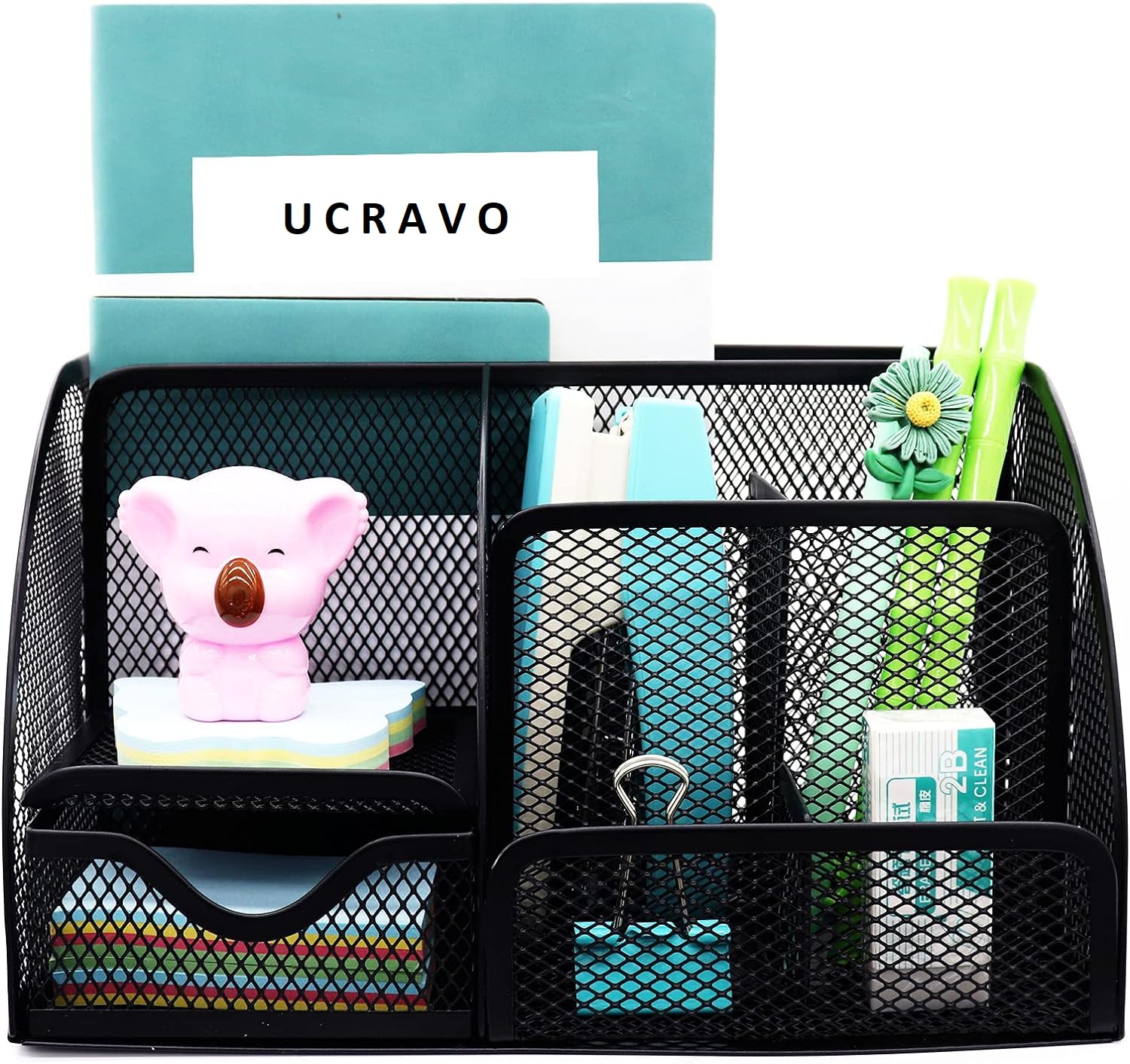 6-compartment pen holder