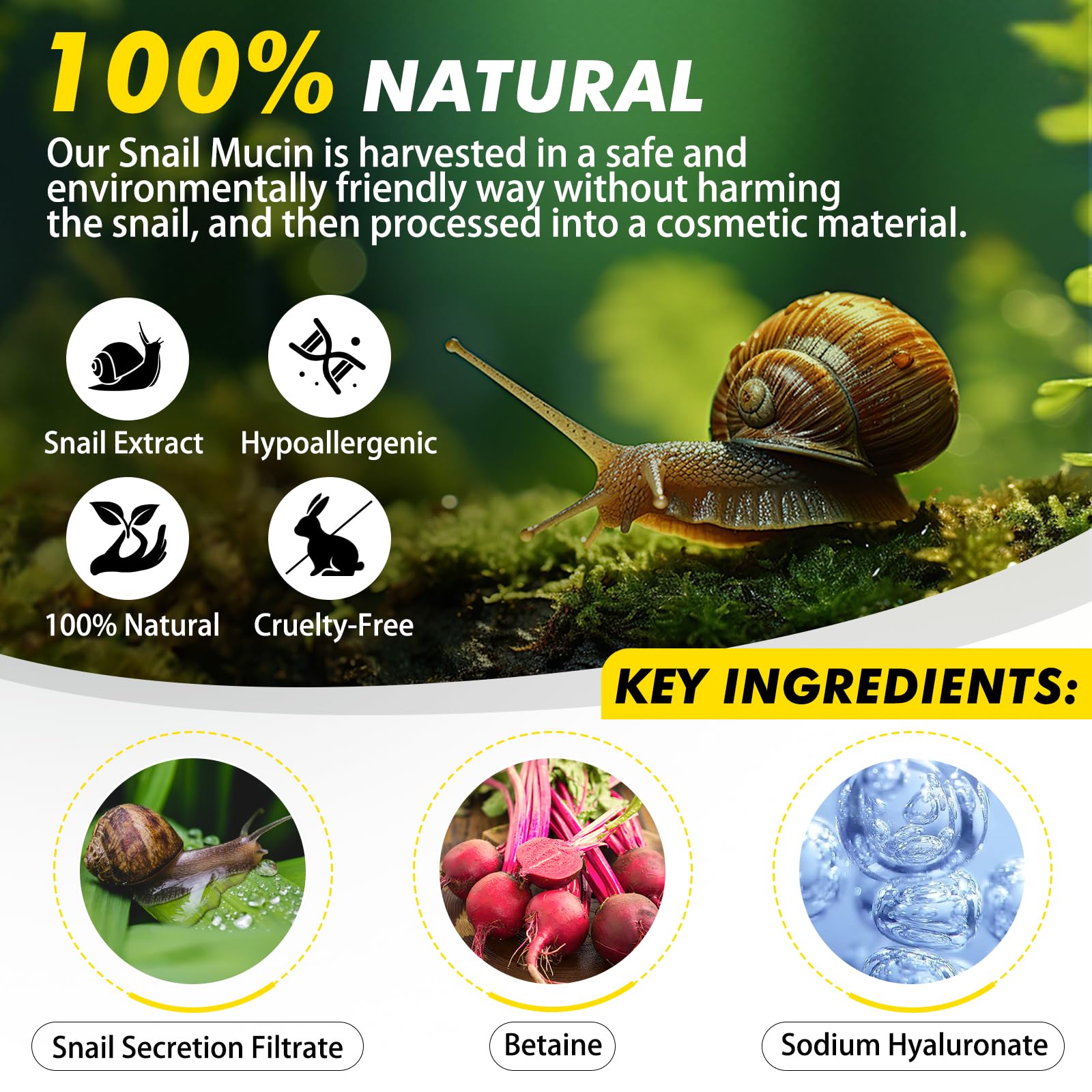 Snail Mucin 92% Repair Serum Cream - Face Moisturizer Hydrating Anti Age Firming Wrinkle Reduction Daily Repair Snail Mucin Face Cream for Dry & Sensitive Skin, All Skin Types-100 g/3.52 oz