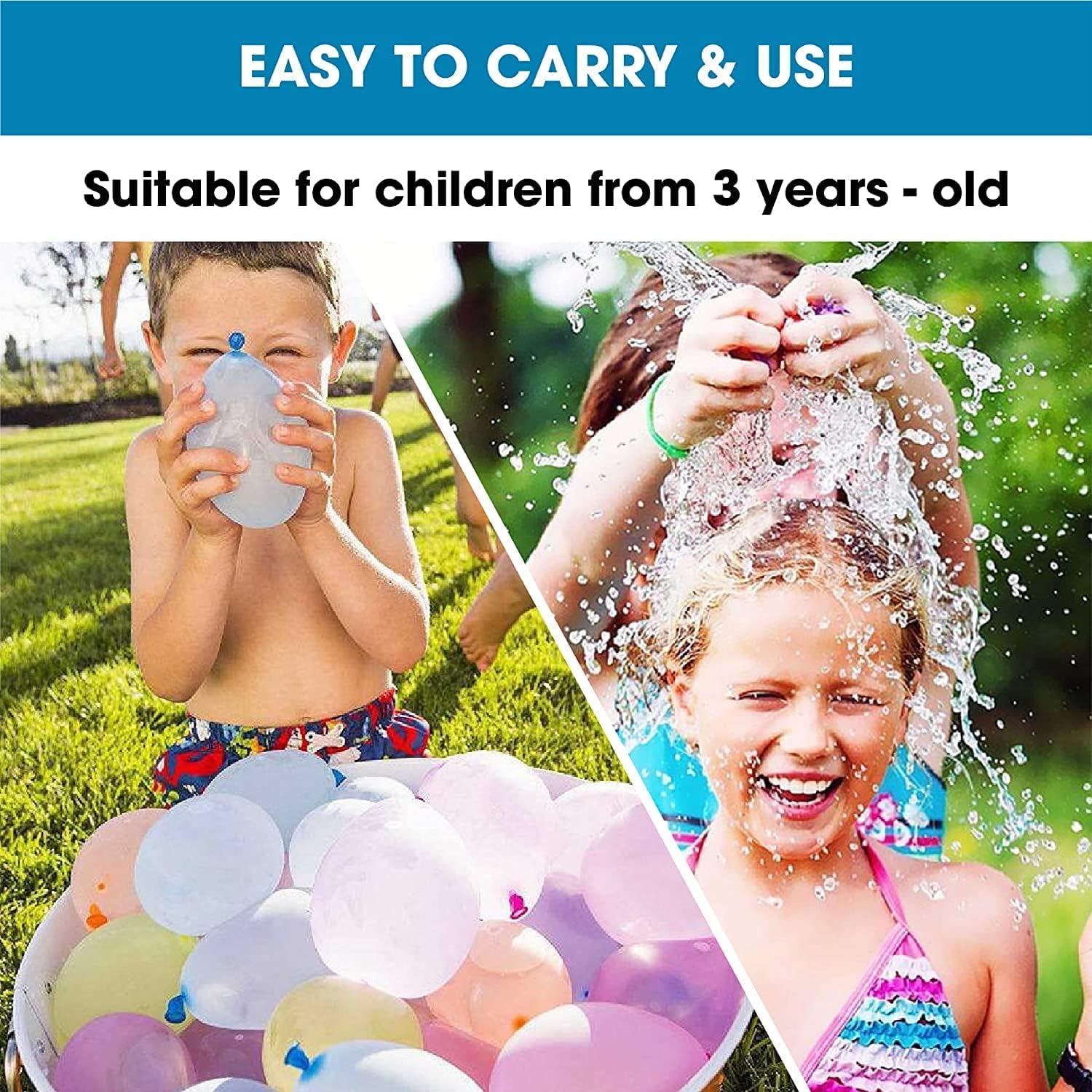 111 Pcs Magic Water Balloons For Outdoor Game | Self Sealing Water Balloons | Water Balloon For Summer Toy | Magic Balloon Water Fun | Balloon For Party Game, Holi Water Magic Balloons