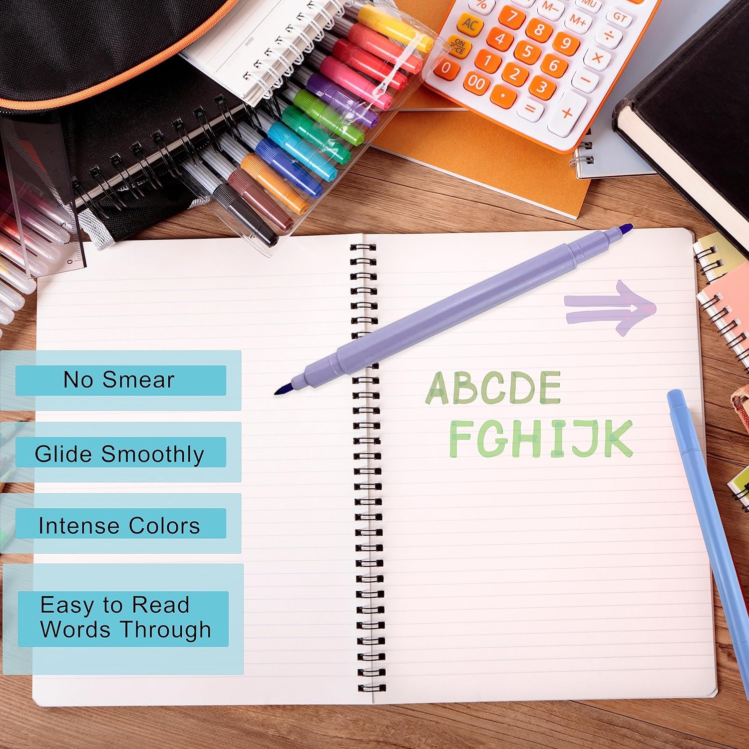 UCRAVO Cute Highlighters With Duals Tips, Cream Colors, Chisel Tip and Bullet tip, Aesthetic Highlighter Marker, No Bleed Dry Fast Easy to Hold Soft Chisel Tip Bible Highlighter Pens No Bleed Through