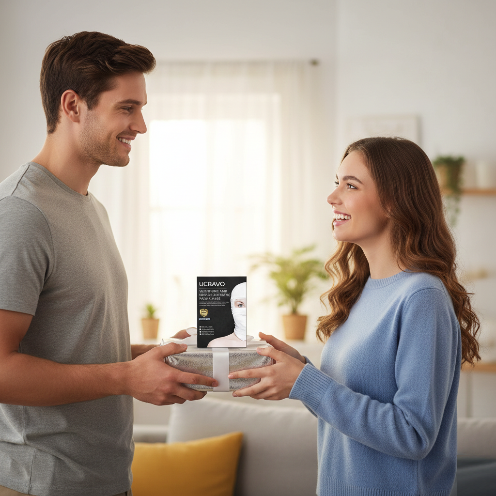 UCRAVO Brightening & Even Tone Facial Mask with Niacinamide - Visibly Radiant Complexion Daily Gentle Care for All Skin Types Korean Skincare 5 Sheets Per Box